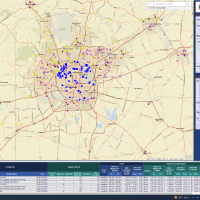 Screenshot of map application.